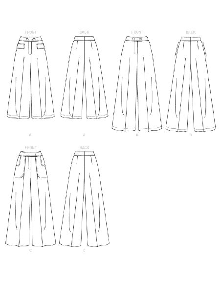 Patron Vogue 9361 A5 - Pantalon pour femme coupe évasée