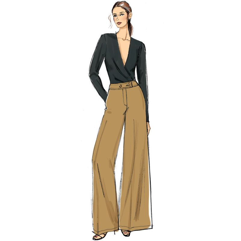 Patron Vogue 9361 A5 - Pantalon pour femme coupe évasée