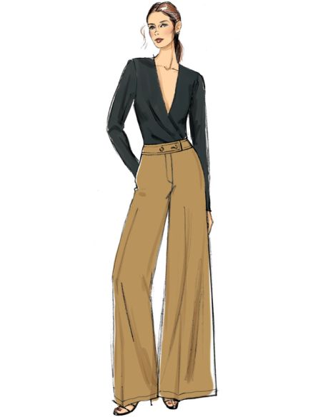 Patron Vogue 9361 A5 - Pantalon pour femme coupe évasée