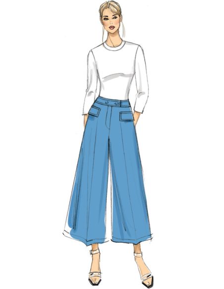 Patron Vogue 9361 E5 - Pantalon pour femme coupe évasée