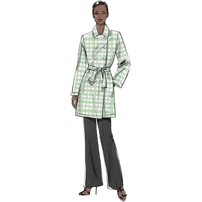 Patron Vogue 9367 ZZ - Veste femme style trench croisé et non doublé