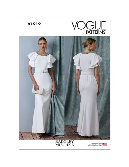 Patron Vogue 1919 B5 - Robe femme ajustée et doublée