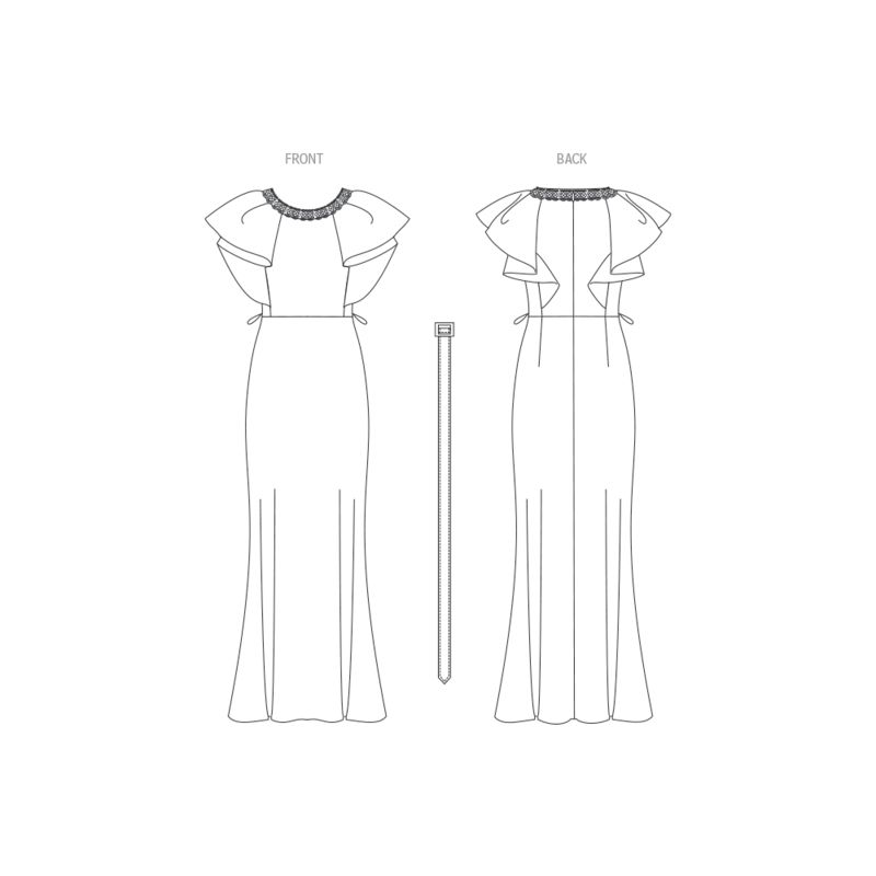 Patron Vogue 1919 B5 - Robe femme ajustée et doublée