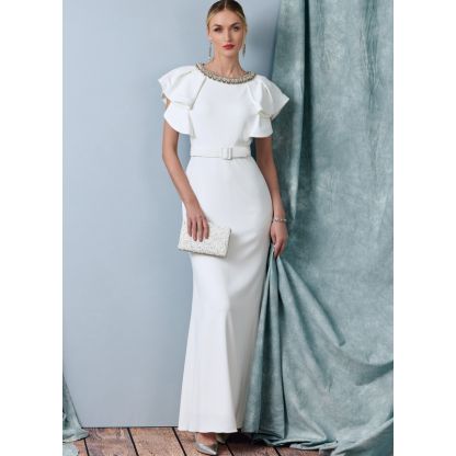 Patron Vogue 1919 F5 - Robe femme ajustée et doublée 2