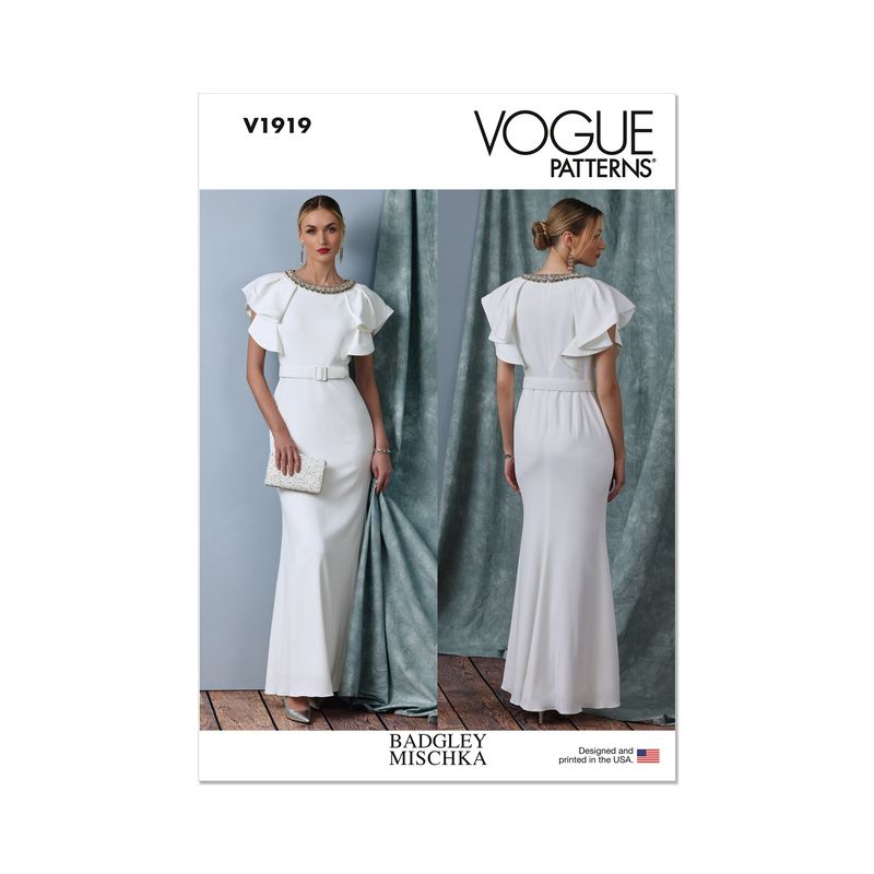 Patron Vogue 1919 F5 - Robe femme ajustée et doublée