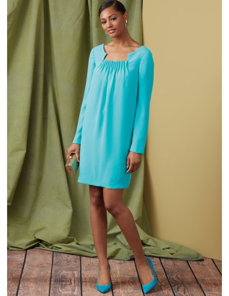 Patron Vogue 1920 A5 - Robe femme coupe semi-ajustée