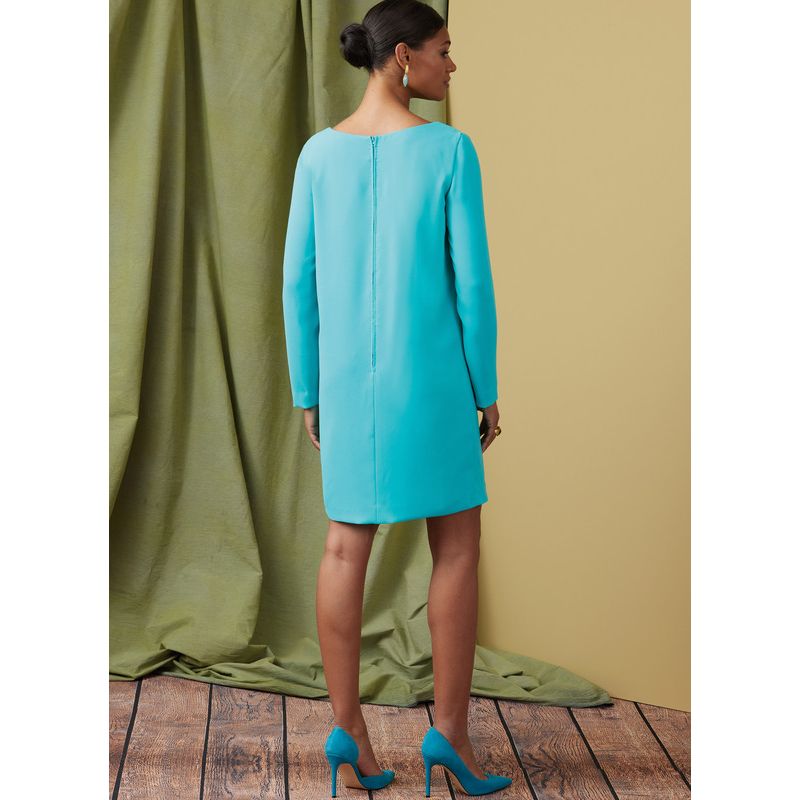 Patron Vogue 1920 A5 - Robe femme coupe semi-ajustée