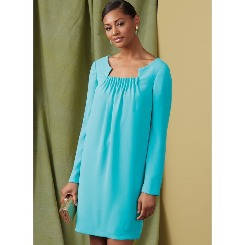 Patron Vogue 1920 A5 - Robe femme coupe semi-ajustée