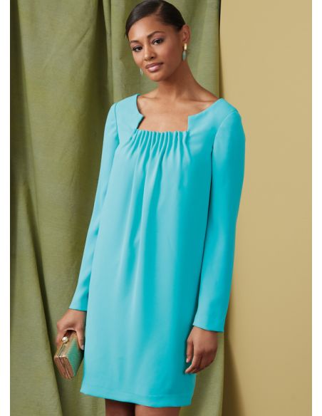 Patron Vogue 1920 A5 - Robe femme coupe semi-ajustée