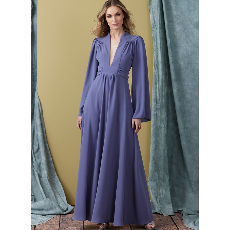 Patron Vogue 1921 A5 - Robe femme ample avec empiècements