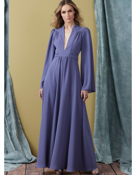 Patron Vogue 1921 A5 - Robe femme ample avec empiècements