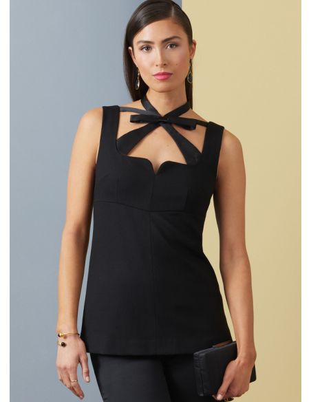 Patron Vogue 1922 F5 - Haut femme doublé et sans manches