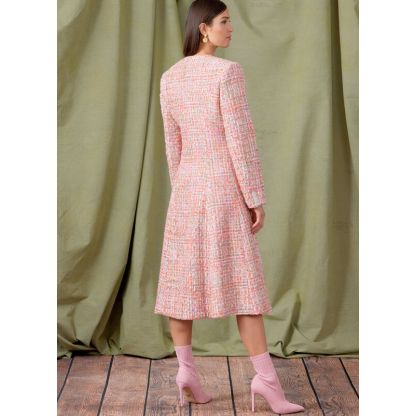 Patron Vogue 1926 B5 - Manteau femme doublé coupe semi-ajustée 2