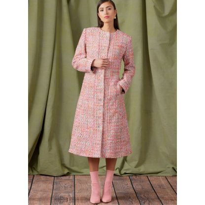 Patron Vogue 1926 Y5 - Manteau femme doublé coupe semi-ajustée 2