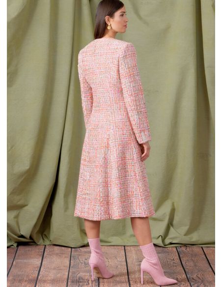 Patron Vogue 1926 Y5 - Manteau femme doublé coupe semi-ajustée