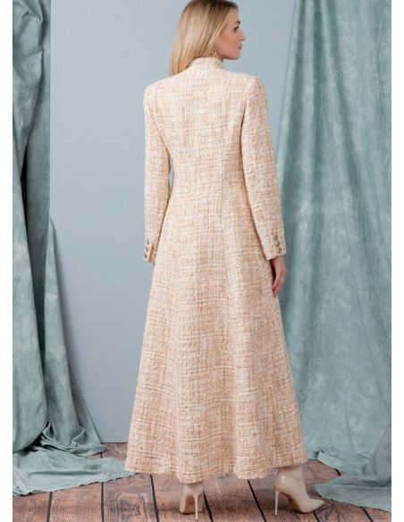 Patron Vogue 1926 Y5 - Manteau femme doublé coupe semi-ajustée