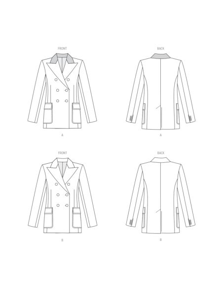 Patron Vogue 1927 B5 - Veste croisée