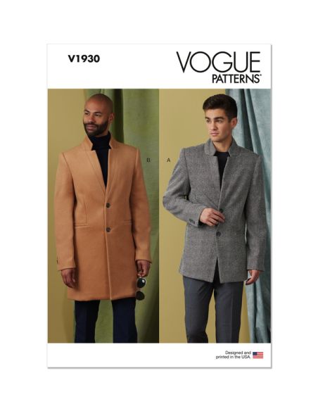 Patron Vogue 1930 MUU - Manteau homme cintré