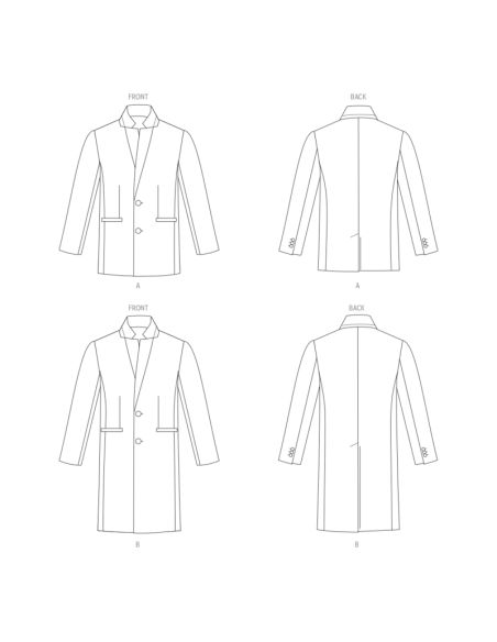 Patron Vogue 1930 MUU - Manteau homme cintré