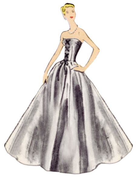 Patron Vogue 1931 B5 - Robe et dessus de corsage