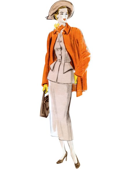 Patron Vogue 1932 B5 - Ensemble femme : tailleur et manteau