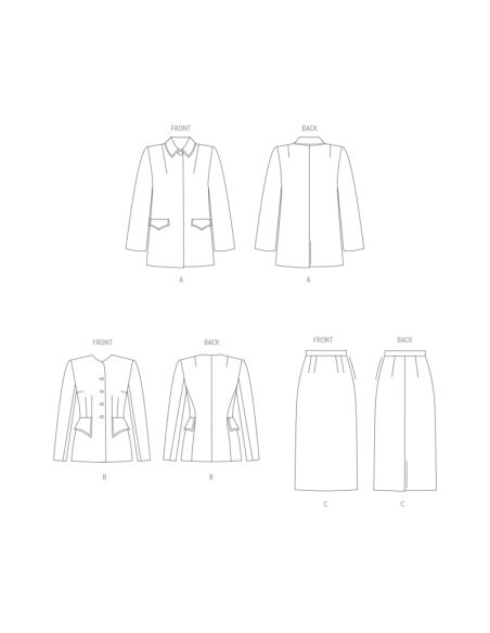 Patron Vogue 1932 F5 - Ensemble femme : tailleur et manteau