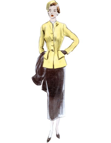 Patron Vogue 1932 F5 - Ensemble femme : tailleur et manteau