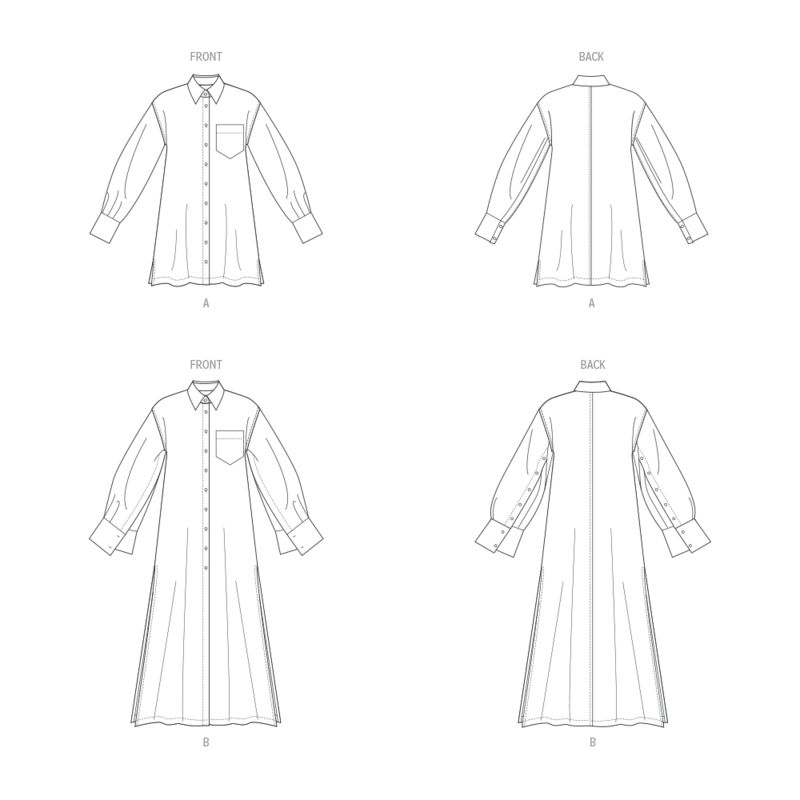 Patron Vogue 1933 A5 - Robe femme trapèze, boutonnage frontal