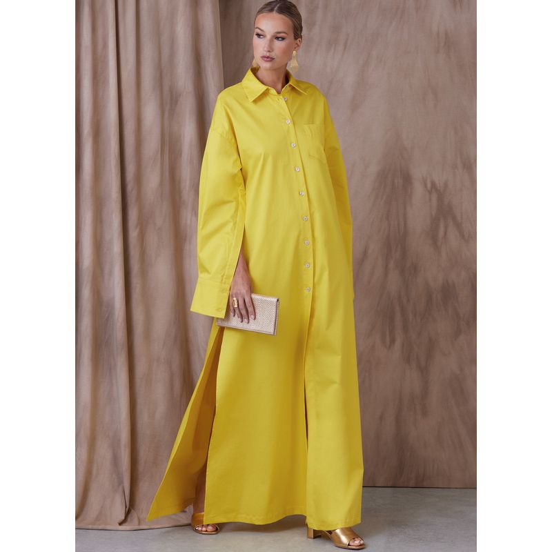 Patron Vogue 1933 A5 - Robe femme trapèze, boutonnage frontal