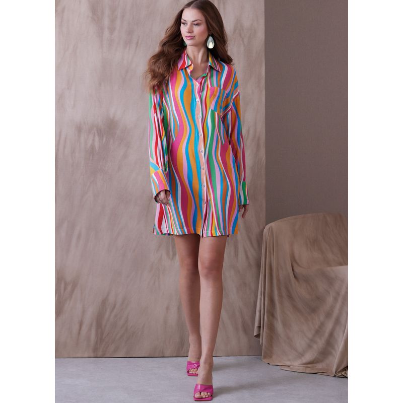 Patron Vogue 1933 A5 - Robe femme trapèze, boutonnage frontal