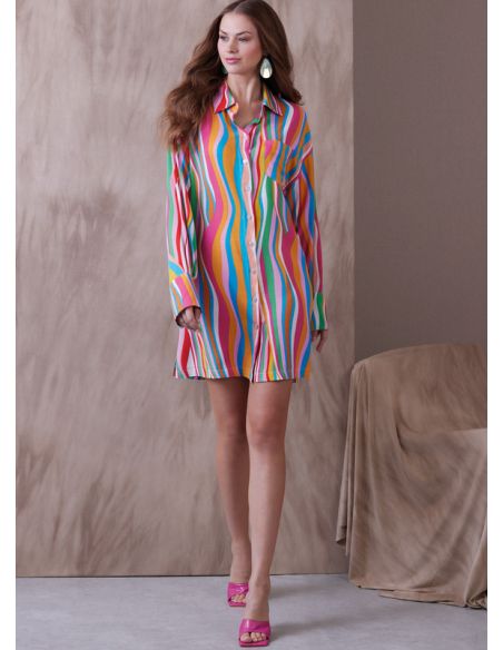 Patron Vogue 1933 F5 - Robe femme trapèze, boutonnage frontal