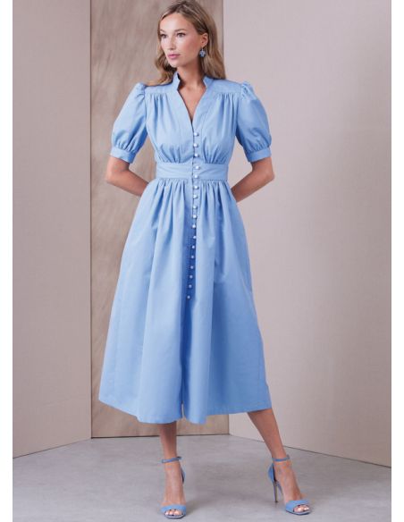 Patron Vogue 1934 B5 - Robe femme avec col