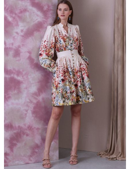 Patron Vogue 1934 Y5 - Robe femme avec col