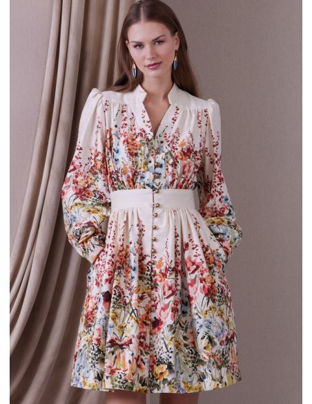 Patron Vogue 1934 Y5 - Robe femme avec col