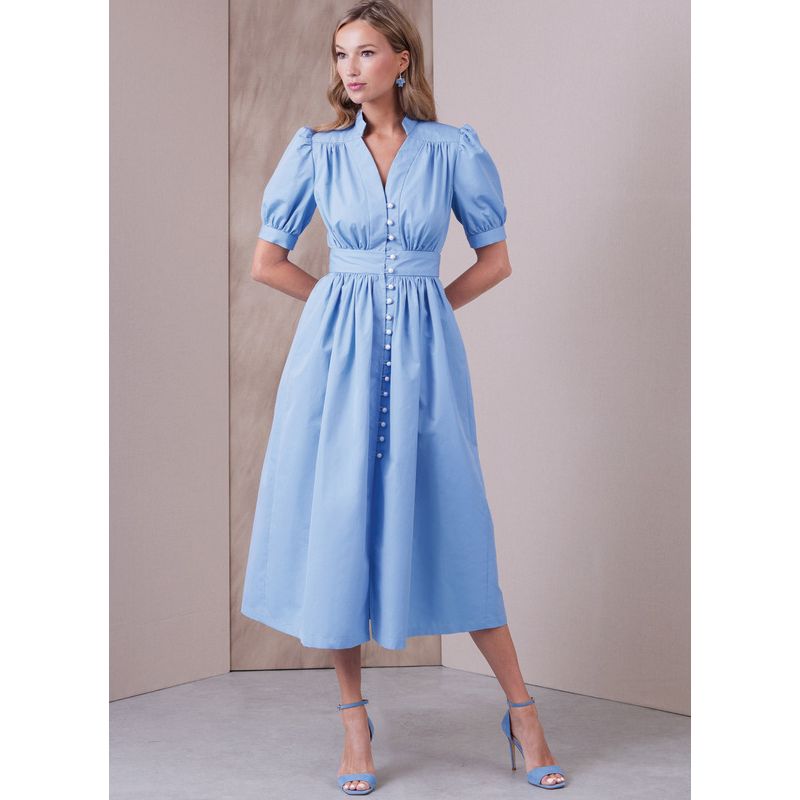 Patron Vogue 1934 Y5 - Robe femme avec col