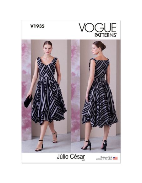 Patron Vogue 1935 B5 - Robe avec corsage dans le biais