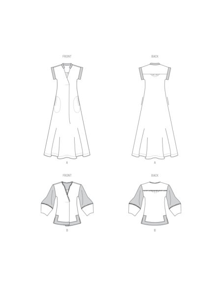 Patron Vogue 1937 - Robe-tunique plissée
