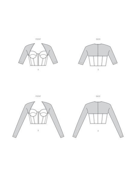 Patron Vogue 1938 Y5 - Haut style corset