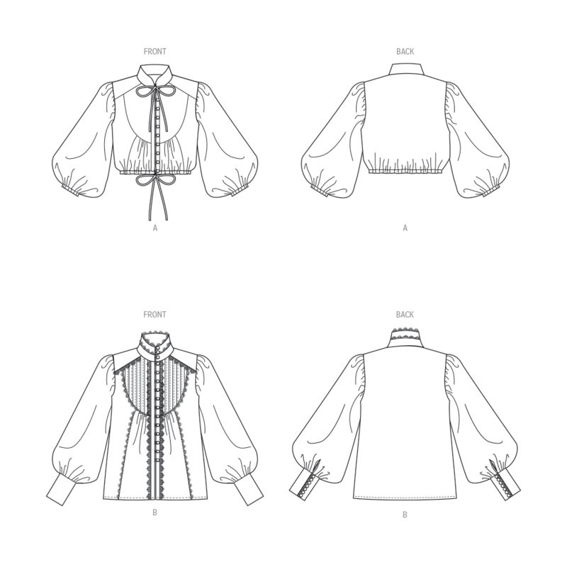 Patron Vogue 1939 B5 - Haut évasé, manches bouffantes