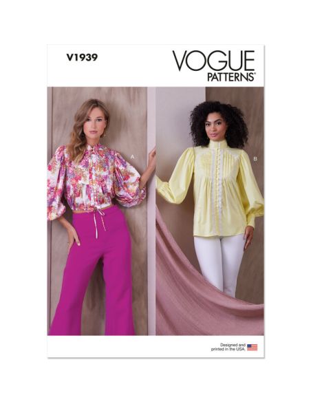 Patron Vogue 1939 B5 - Haut évasé, manches bouffantes