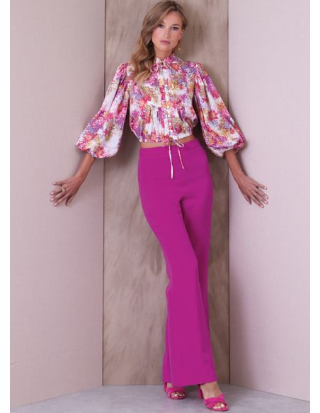 Patron Vogue 1939 Y5 - Haut évasé, manches bouffantes