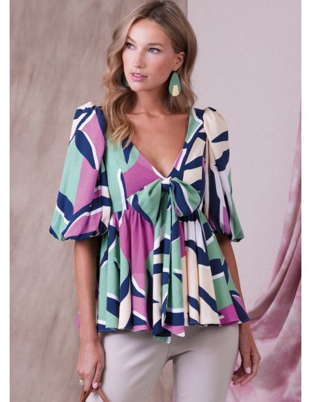 Patron Vogue 1940 A5 - Haut empire doublé