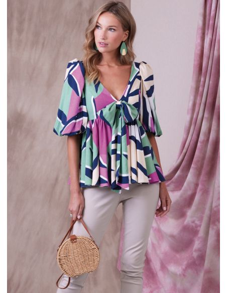 Patron Vogue 1940 A5 - Haut empire doublé