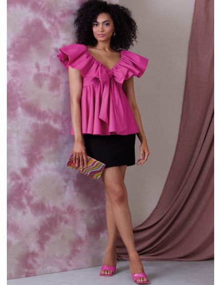 Patron Vogue 1940 A5 - Haut empire doublé