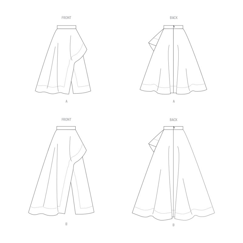 Patron Vogue 1941 B5 - Jupe asymétrique ample