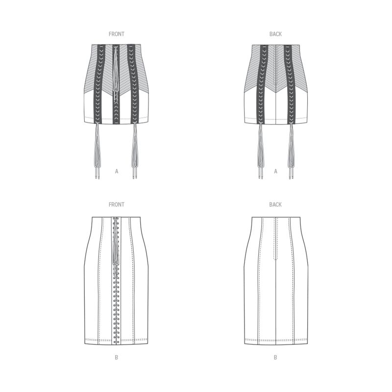 Patron Vogue 1942 A5 - Jupe ajustée