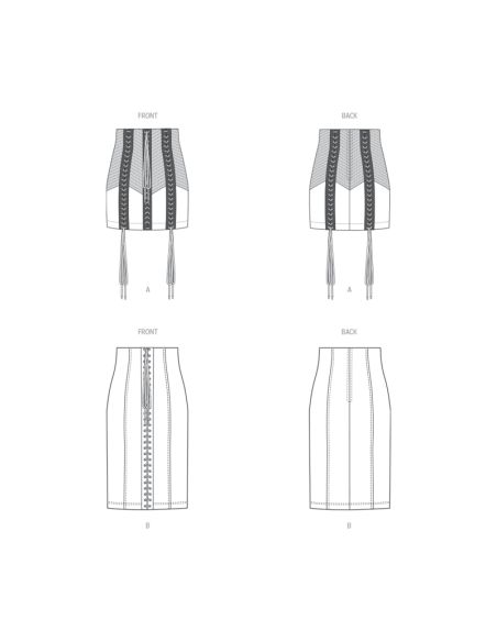 Patron Vogue 1942 A5 - Jupe ajustée