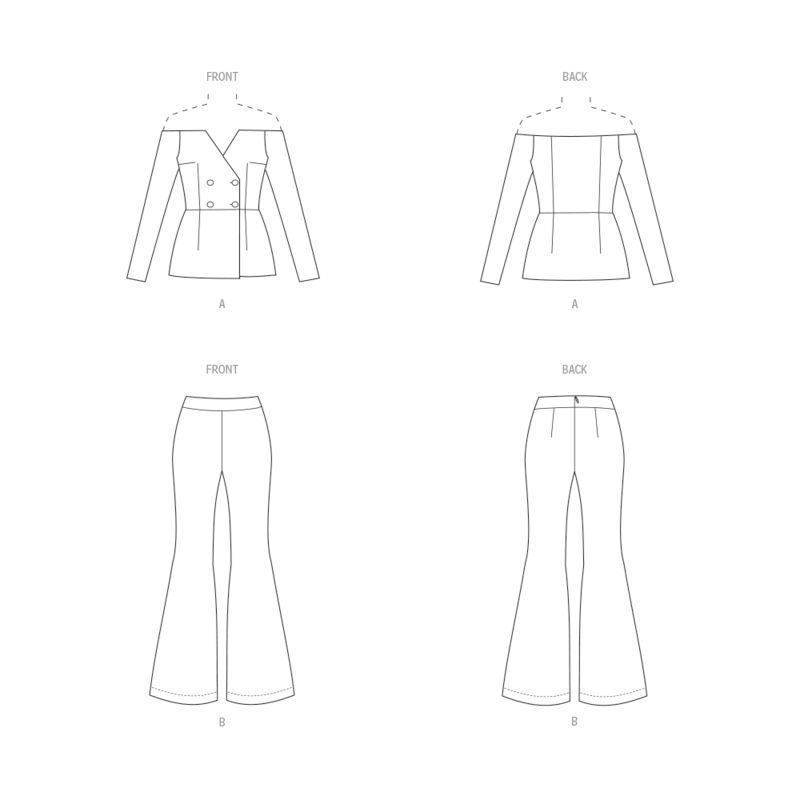 Patron Vogue 1943 B5 - Veste bateau doublée