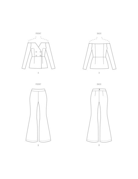 Patron Vogue 1943 B5 - Veste bateau doublée