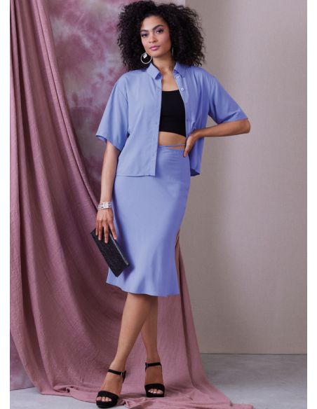 Patron Vogue 1944 E5 - Haut emmanchure basse & jupe